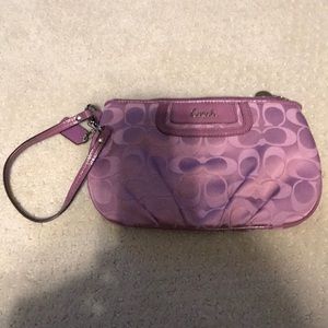 Coach lavender wristlet